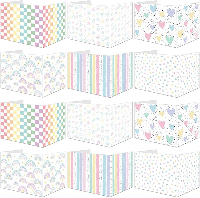 gisgfim 12 Pack Privacy Shields for Student Desk Pastel Desk Dividers Durable Privacy Folders Testing Dividers Shield Study Boards Panel Partition for Classroom Teacher Back to School Supplies
