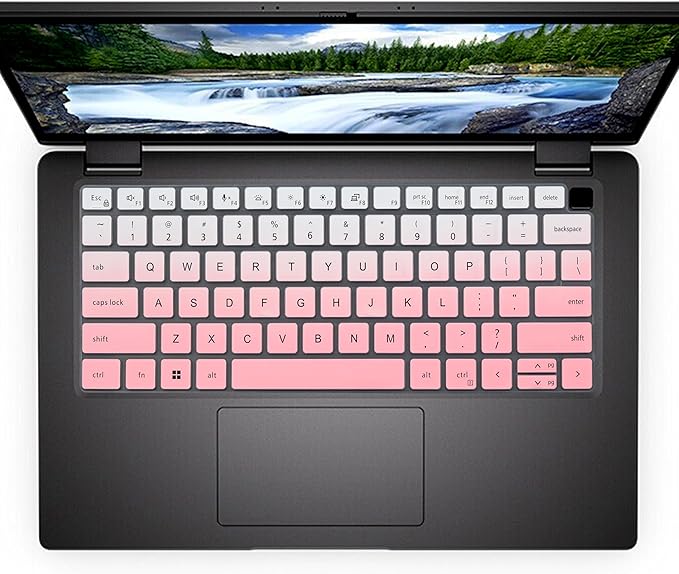 Keyboard Cover for Dell Latitude 3440 5420 5430 5431 5440 5450 7410 7420 7430 7440 7450 9420 9430 14", Dell Latitude 7520 9510 9520 15.6" Laptop, Dell Latitude 14 Keyboard Protector Cover (OmbrePink)