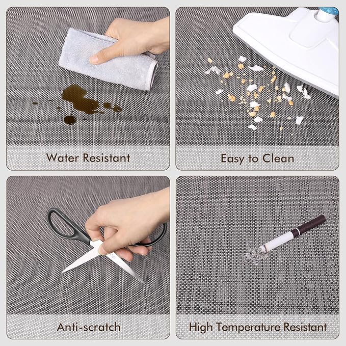 Blvornl Office Chair Mat for Hardwood Floor, 50"x 63" Desk Chair Mat for Hard Wood, Large Anti-Slip Hard Floor Protector Rolling Chair Mat, PVC Mat Desk Rug for Office Home, Dark Grey