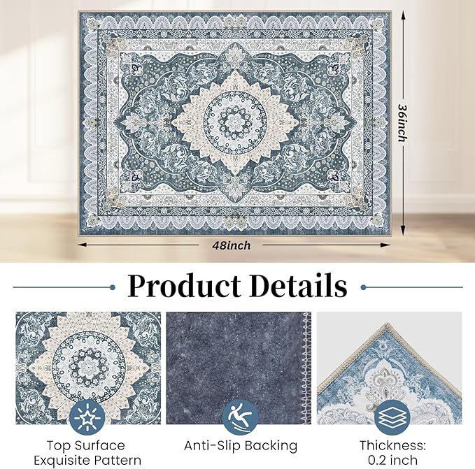 Office Chair Mat for Hardwood Floor & Tile Floor,36"X 48" Heavy Duty Desk Chair Mat for Hard Floors, Under Desk Rug for Rolling Computer Chair,Anti Slip,Low Pile Carpet Floor Protector-Square