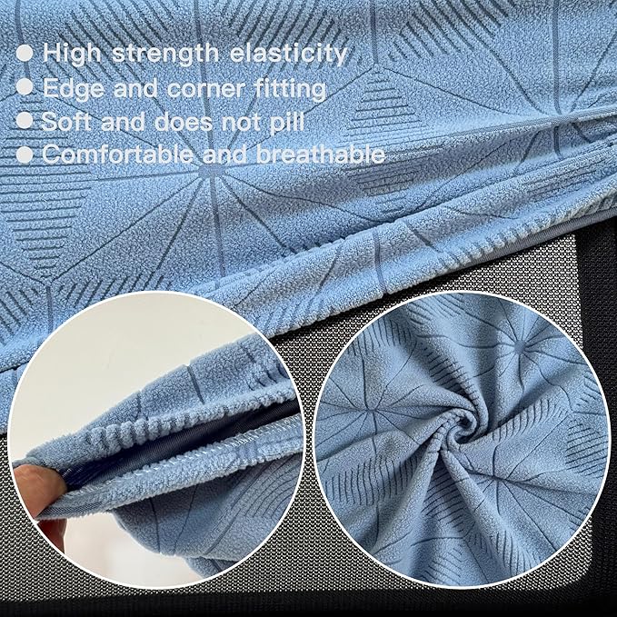 High Elasticity Anti Slip Office Chair Cover, Split Design for Easy Installation,Universal Desk Chair Cover wear-Resistant and Scratch Resistant (Sky Blue, Chair Armrest Covers)