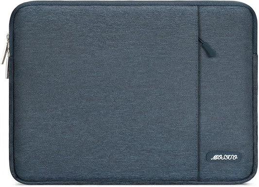 MOSISO Laptop Case 15 inch, 15 inch Laptop Sleeve Compatible with MacBook Air M5 A3448 M4 A3241 M3 A3114 M2 A2941 2026-2023, Dell XPS, Polyester Vertical Computer Sleeve Bag with Pocket, Haze Blue