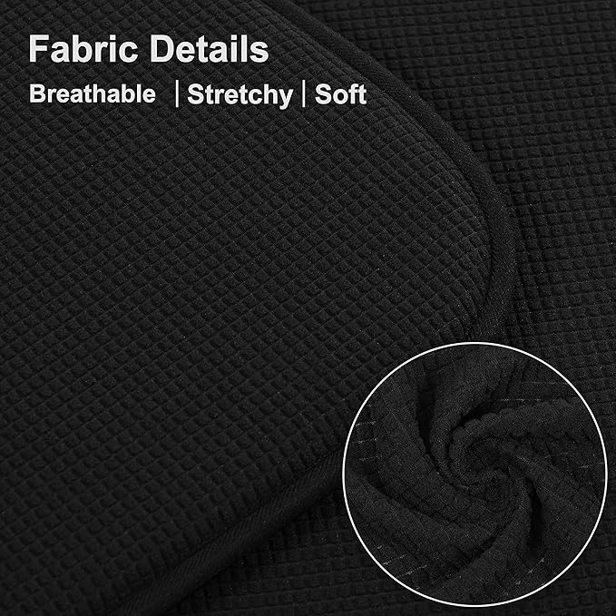 Shinnwa Dining Chair Cushions 4 Pack, Non Slip Indoor Chair Pads, U-Shaped Kitchen Seat Cushions, Set of 4, 15 x 16 Inches, Black