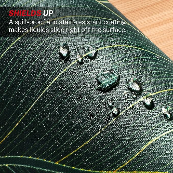 MROCO Mouse Pad [30% Larger] with Anti-Fray Stitched Edges, Premium-Textured Waterproof Surface, Non-Slip Rubber Base, Computer & Gaming Mouse Mat for Laptop, Office & Home, 8.5 x 11 in, Green Leaves