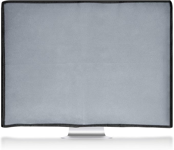 kwmobile Monitor Cover Compatible with 27-28" monitor - Dust Cover Computer Screen Protector - Light Grey
