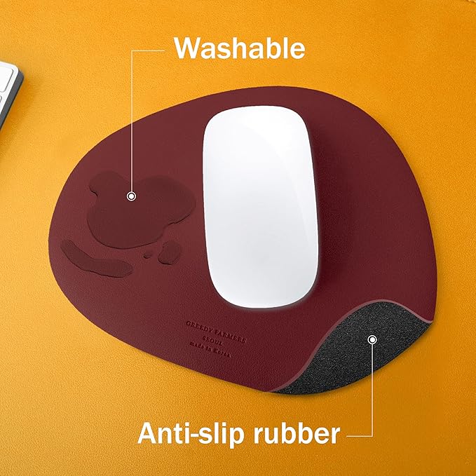 GREEDY FARMERS Mouse pad, Non-Slip Washable Waterproof Computer Mouse pad (Diva Burgundy)