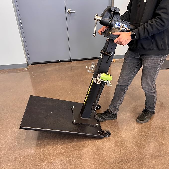 Trick-Tools Versa-Mount Adjustable Height Mobile Vise and Grinder Floor Stand, Made in the USA