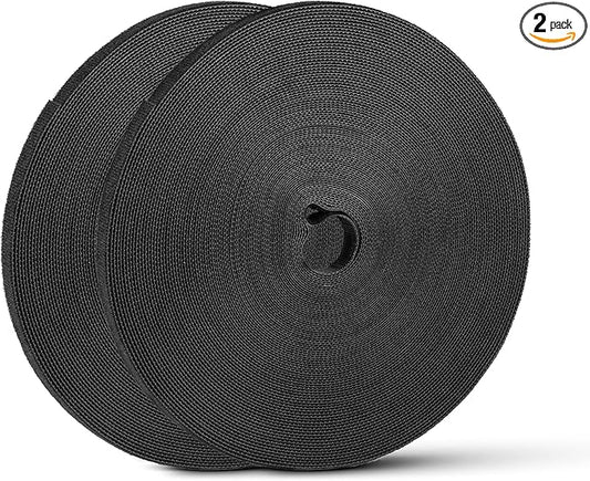 54 Yards x 1/2 Inch Reusable Cable Ties - BSELEYY Adjustable Cord Straps Cable Management Tape Cord Organization Straps Hook Loop Tape Cord Wrap for Home,Office, Wire Bundling (27Yd x 2 Rolls)