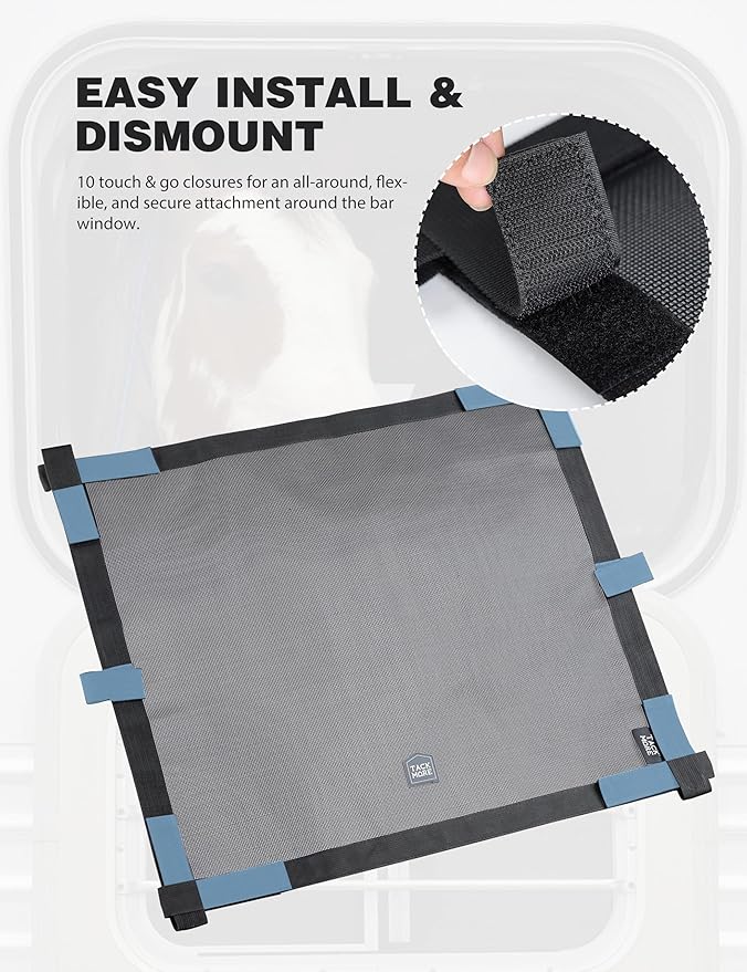 Tackmore Horse Trailer Window Screen Mesh Trailer Safety Bar Window Screen with Mesh Hole Trailer Bar Window Accessories 26 * 22.5 inch