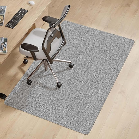 Office Chair Mat for Hardwood & Tile Floor, 45" x 53" Anti-Slip Desk Chair Mat, Easy Glide Floor Protector for Rolling Chairs, Floor Mat for Office Chair for Home Office (Light Grey)