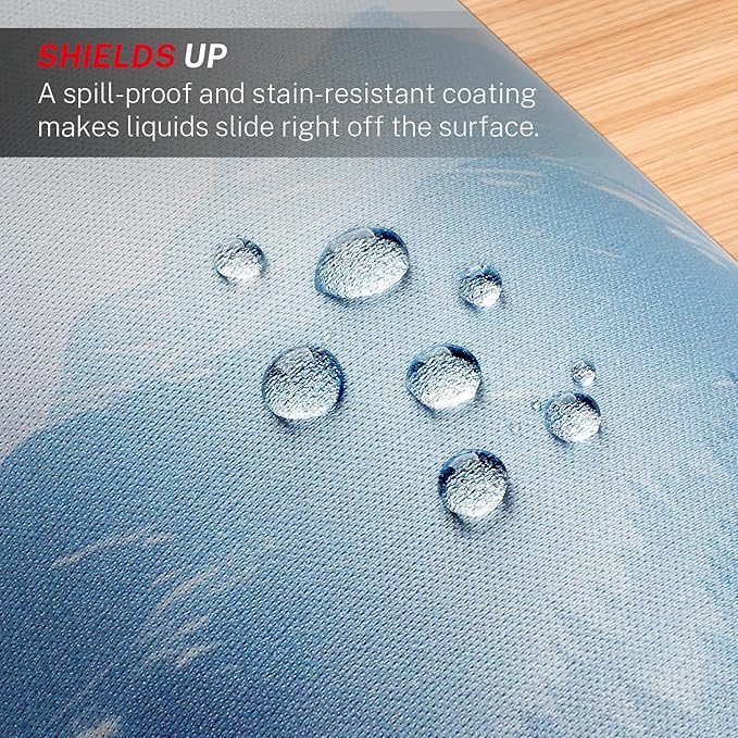 MROCO Mouse Pad [30% Larger] with Anti-Fray Stitched Edges, Premium-Textured Waterproof Surface, Non-Slip Rubber Base, Computer & Gaming Mouse Mat for Laptop, Office & Home, 8.5 x 11 in, Cloud Forest