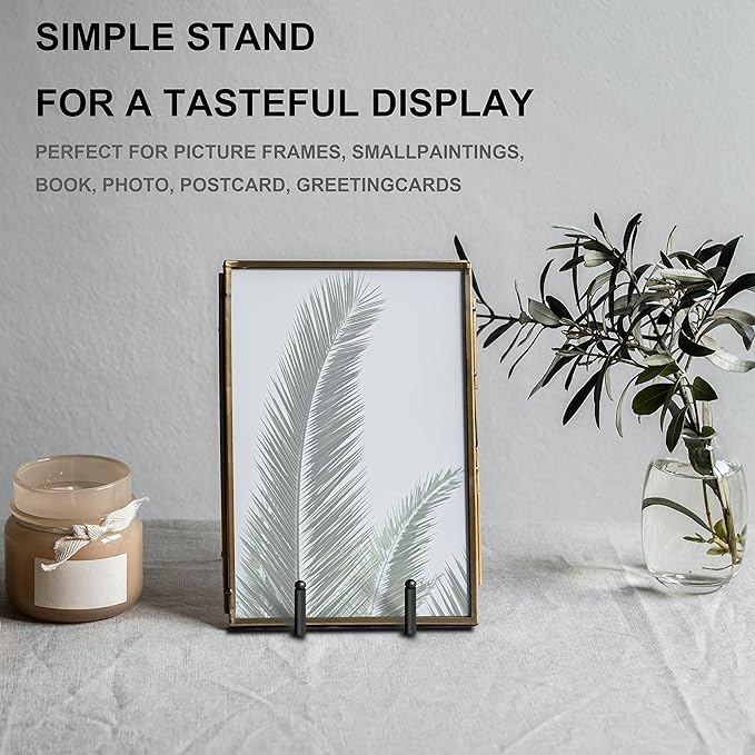 Hoewina Plate Stands for Display, 3Pack 3Inch Plate Holder Display Stand, Metal Frame holder stand for Book Holder, Picture Stand, Decorative Plate stand, Photo and Platter, Tabletop Art