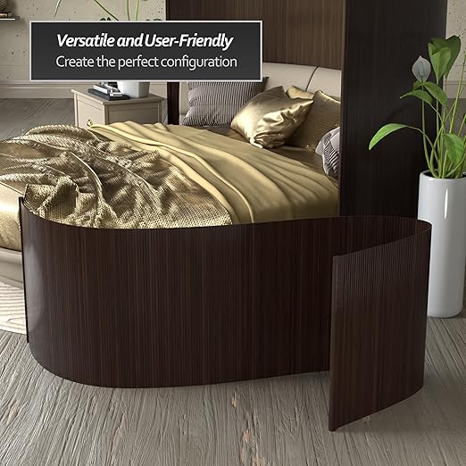 Red Lantern 2 ft. Short Bamboo Wave Screen - Dark Mocha