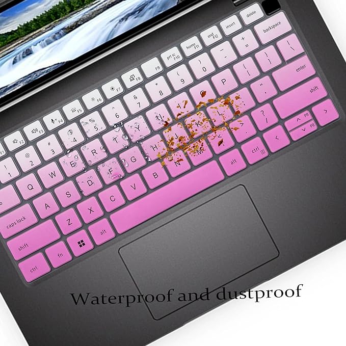 Keyboard Cover Skin for Dell Latitude 5420 5430 5431 7410 7420 7430 7440 7450 9420 9430 14", Dell Latitude 7520 9510 9520 15.6" Laptop Keyboard Protector-OmbrePurlple