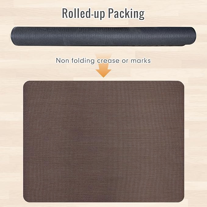 Office Chair Mat for Hard Floors,36"x48" Anti-Slip Waterproof Hardwood Floor Chair Mat,Heavy Duty Floor Protector Rolling Chairs for Home Office(Coffee)