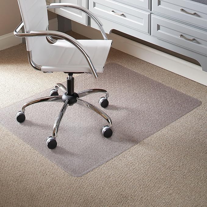 ES Robbins Everlife Carpet ChairMat Medium Pile, 60"x72" Rectangle, Clear