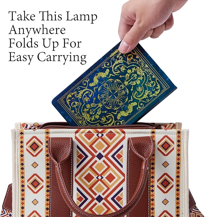 Uniwolk Book Lovers Gifts BookLamp - 5 Color Lights, 1200mAh Battery, Foldable Paper Lamp as Book Decor & Accessories, Hot Foil Cover Design, Unique Gifts for Women or Friends & Christmas