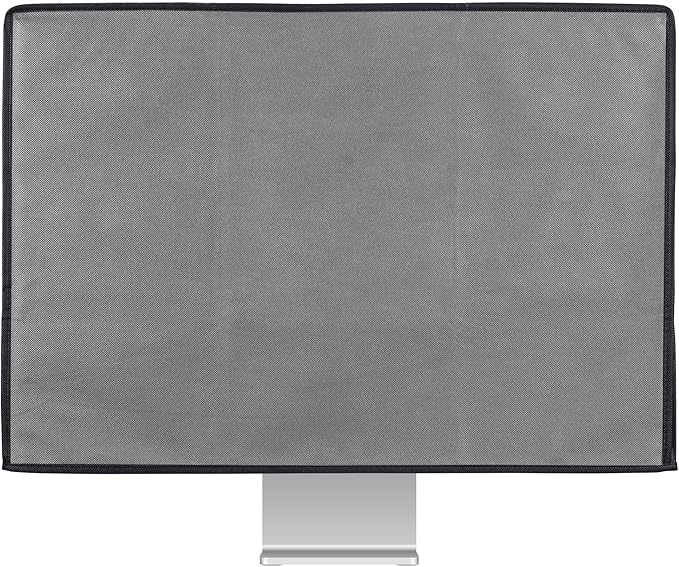 kwmobile Monitor Cover Compatible with Samsung Smart Monitor 32" (M8 / M7 / M5) - Dust Cover Computer Screen Protector - Light Grey
