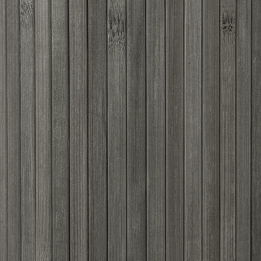 Red Lantern 6 ft. Tall Bamboo Wave Screen - Grey