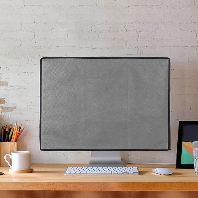 kwmobile Monitor Cover Compatible with Samsung Smart Monitor 32" (M8 / M7 / M5) - Dust Cover Computer Screen Protector - Light Grey