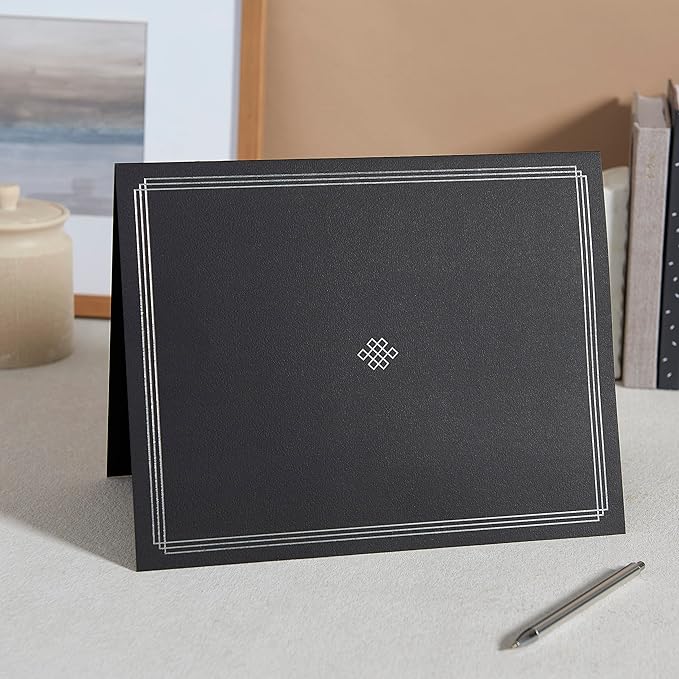 Gartner Studios Gray with Silver Foil Certificate Holders, Personalized Stationery, 9.5” x 11.875”, 6 Count