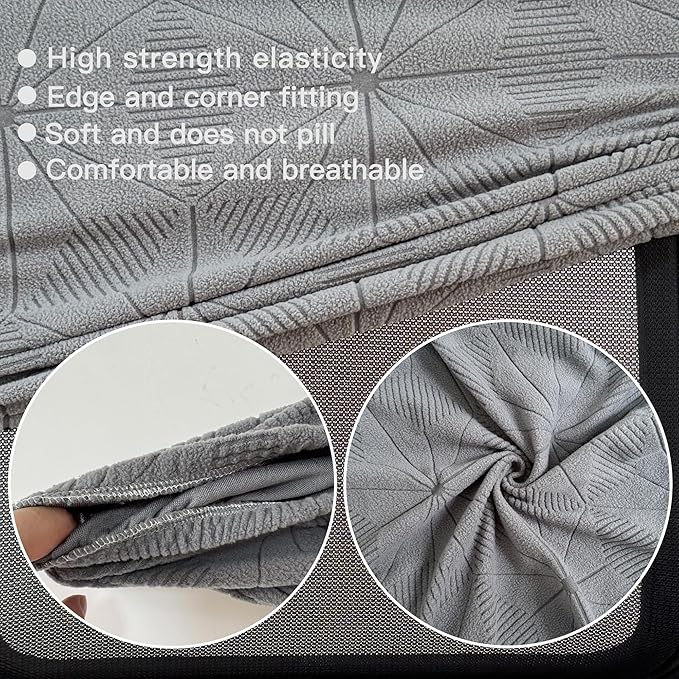 High Elasticity Anti Slip Office Chair Cover, Split Design for Easy Installation,Universal Desk Chair Cover wear-Resistant and Scratch Resistant (Light Gray, Chair Armrest Covers)
