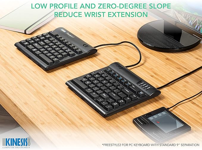 Kinesis Freestyle2 Ergonomic Keyboard for PC (20" Extended Separation)