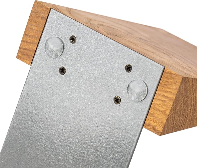 TILISMA Book Ends for Shelves - Handmade Wooden Bookends with Metal Base, Walnut Tree - Sturdy Book Holders for Bookshelves - Fancy Modern Decorative Bookends, Heavy Duty – Home Décor Accessories