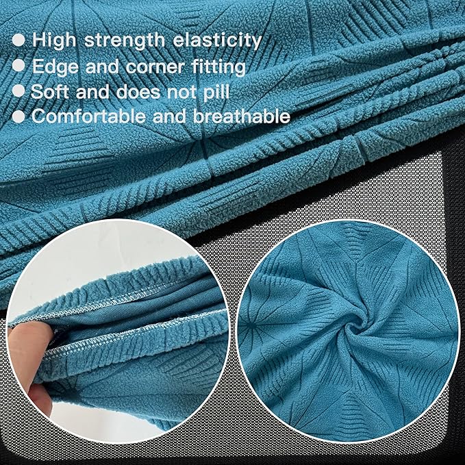 High Elasticity Anti Slip Office Chair Cover, Split Design for Easy Installation,Universal Desk Chair Cover wear-Resistant and Scratch Resistant (Peacock Blue, Chair Armrest Covers)