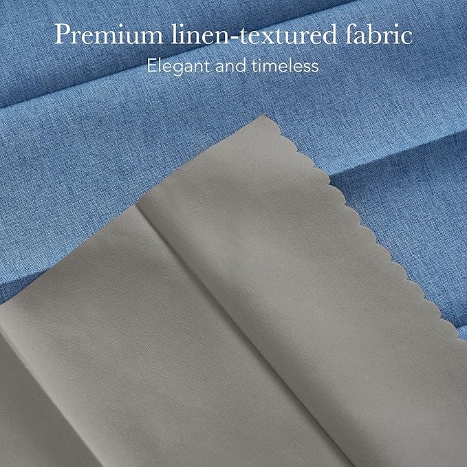 RYB HOME Accordion Style Room Divider Curtain-100% Blackout Folding Accordion Curtain for Sliding Glass Door/Bedroom, Privacy Assurd Living Room/Office Drape 1 Panel with Tieback, W100 x L96, Blue