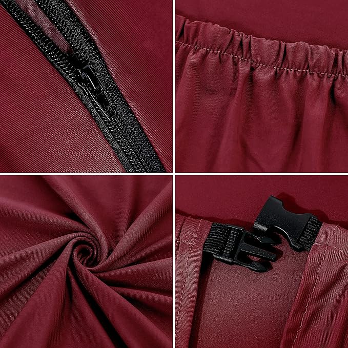 SARAFLORA Gaming Chair Covers Stretch Washable Computer Chairs Slipcovers for Armchair, Swivel Chair, Computer boss Chairs (Burgundy, X-Large)